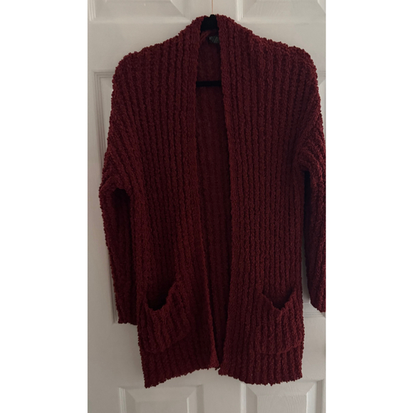 Women's Sabrina Lauren Wine-Cabernet Cardigan Sweater, Size L - Picture 1 of 4